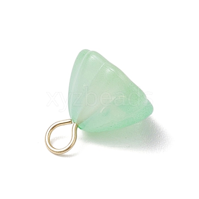 Acrylic Lotus Pendants PALLOY-JF02712-03-1