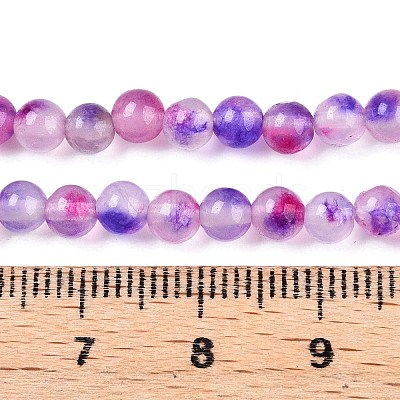 Dyed Natural White Jade Beads Strands G-T140-4mm-A10-1