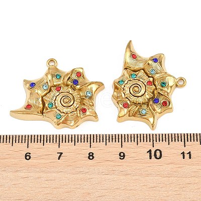 304 Stainless Steel Rhinestone Pendants SA-CBA0480-01G-02-1