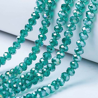 Electroplate Glass Beads Strands EGLA-A034-T8mm-B04-1
