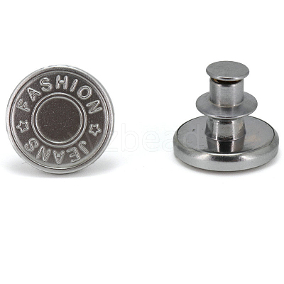 Matte Style Alloy Button Pins for Jeans PURS-PW0009-03B-1