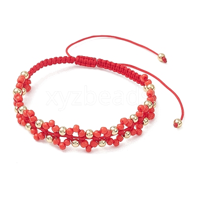 5Pcs Glass Braided Beaded Bracelets BJEW-MZ00304-1