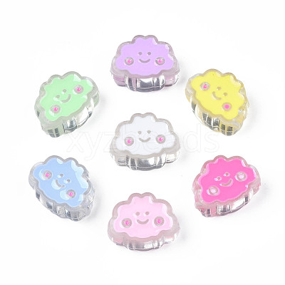 Transparent Acrylic Beads X-ACRC-S039-01-1
