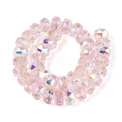 Electroplate Transparent Glass Beads Strands EGLA-N022-04A-D14-1