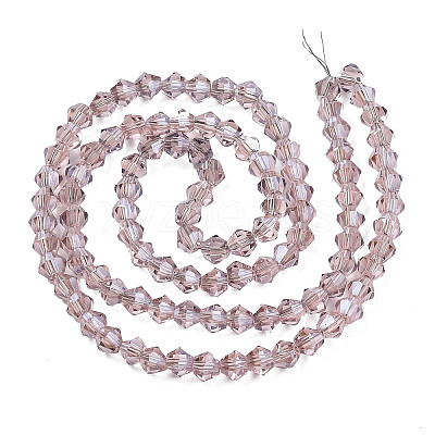Electroplate Transparent Glass Beads Strands LS-EGLA-Q026-016F-1