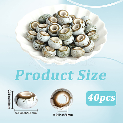 40Pcs Handmade Porcelain Beads PORC-PA0001-35-1