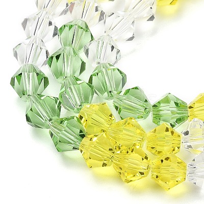 Transparent Gradient Color Glass Beads Strands GLAA-F131-01C-08-1
