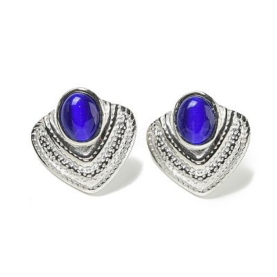 Cat Eye Stud Earrings EJEW-G400-60P-01-1