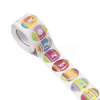9 Patterns Easter Theme Self Adhesive Paper Sticker Rolls DIY-C060-02A-1