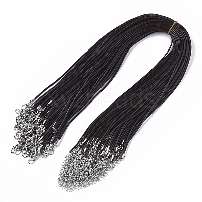 Waxed Cotton Cord Necklace Making MAK-S032-1.5mm-B02-1