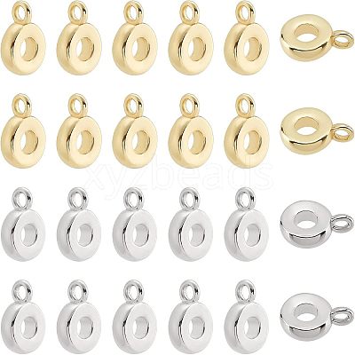 40Pcs 2 Colors Brass Tube Bails KK-FH0003-49-1
