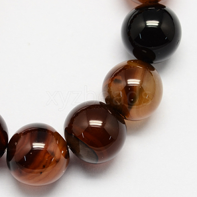 Natural Agate Bead Strands G-R173-10mm-05-1
