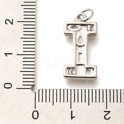 Brass Micro Pave Clear Cubic Zirconia Pendants KK-G521-01P-I-1
