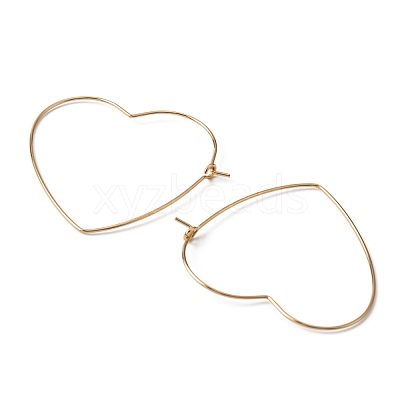40Pcs 4 Styles Brass Hoop Earring Findings KK-BC0002-39-1