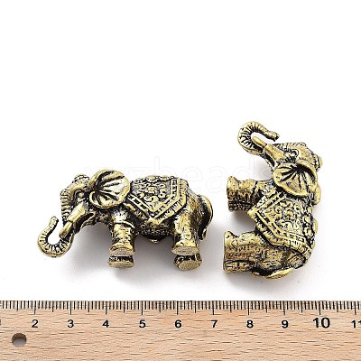 Brass Elephant Figurines Statues for Home Desktop Feng Shui Ornament KK-A216-02AB-1