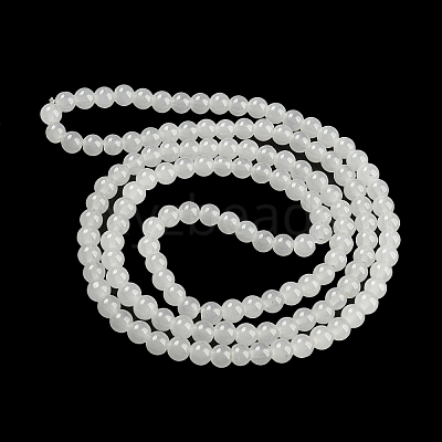 Baking Paint Imitation Jade Glass Round Bead Strands LS-DGLA-Q021-6mm-01-1