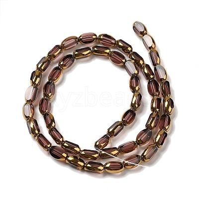 Electroplate Transparent Glass Beads Strands EGLA-Q127-A01-01D-1