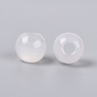 Natural White Agate European Beads G-Q602-09B-01-1