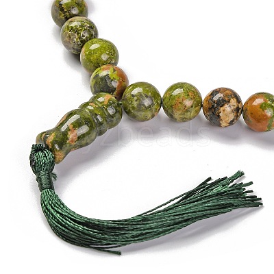 Natural Unakite Beads Stretch Bracelets BJEW-A025-01M-1