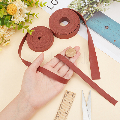 2 Rolls 2 Styles 3 Yards Double Face Imitation Leather Cord LC-WR0001-01A-1