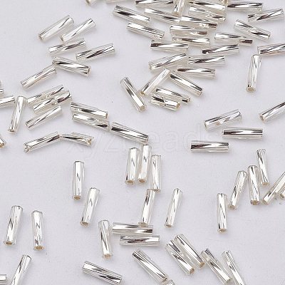 Glass Twisted Bugle Beads SEED-E002-12mm-821#-1