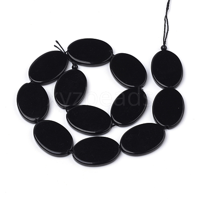 Synthetic Black Stone Beads Strands X-G-Q949-006-1