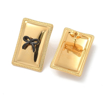 304 Stainless Steel Acrylic Stud Earrings for Women STAS-Z117-06G-1