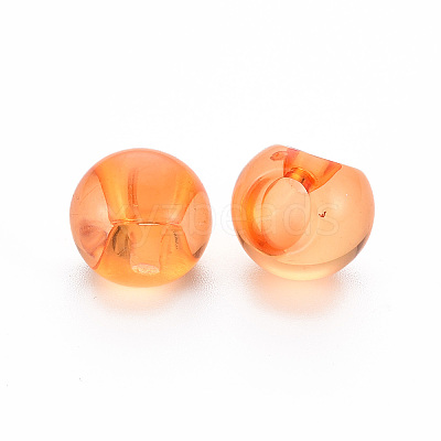 1-Hole Transparent Acrylic Buttons X-TACR-S154-50B-1