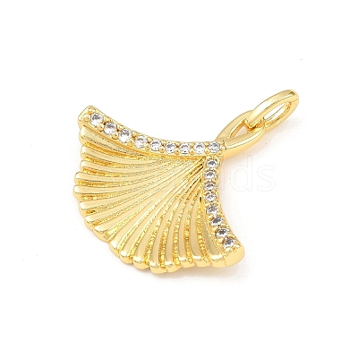 Brass Micro Pave Cubic Zirconia Pendants KK-K411-08G-1