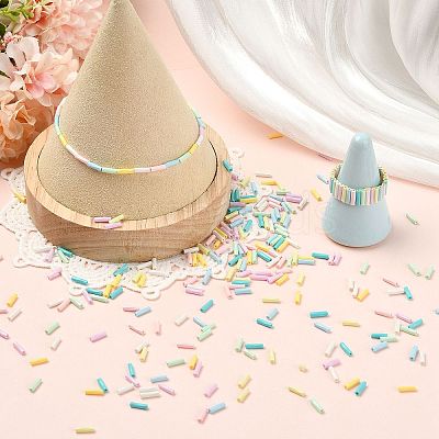 50G Baking Paint Glass Twisted Bugle Beads GLAA-SZ0002-06-1