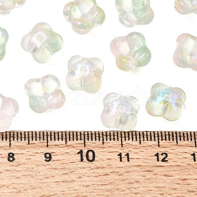 Electroplate Transparent Glass Beads GLAA-A045-03-1