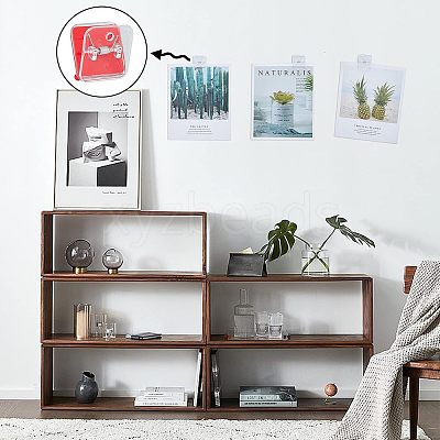24Pcs Self-Adhesive Hanging Spring Clips AJEW-FH0002-69-1