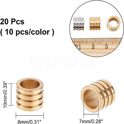 304 Stainless Steel Beads STAS-NB0004-13-1