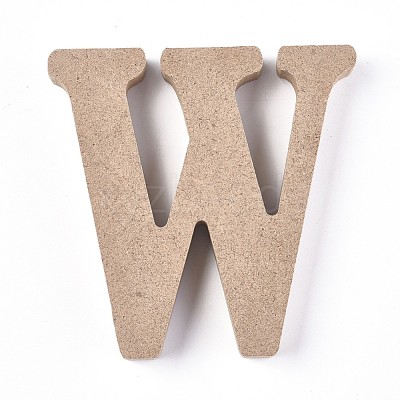 Letter Unfinished Wood Slices DIY-WH0162-62W-1