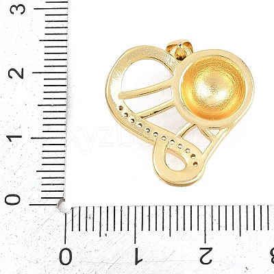 Football Brass Micro Pave Cubic Zirconia Pendants KK-A297-09A-G-1