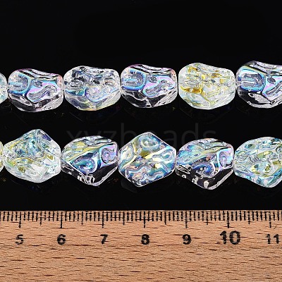 Transparency Electroplate Glass Beads Strands GLAA-T023-41A-01-1
