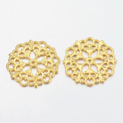 Tibetan Style Filigree Joiners Links TIBE-A11623-G-FF-1