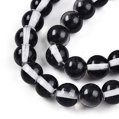 Baking Paint Transparent Glass Beads X1-DGLA-N011-8mm-10-1