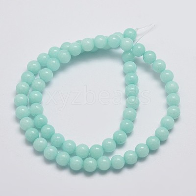 Natural Malaysia Jade Beads Strands G-A146-6mm-B07-1