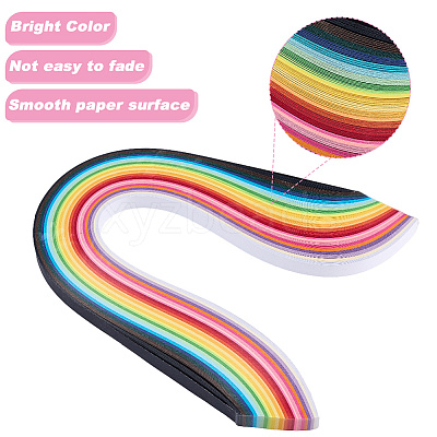 4Sets 4 Styles Rectangle Quilling Paper Strips DIY-CP0012-30-1