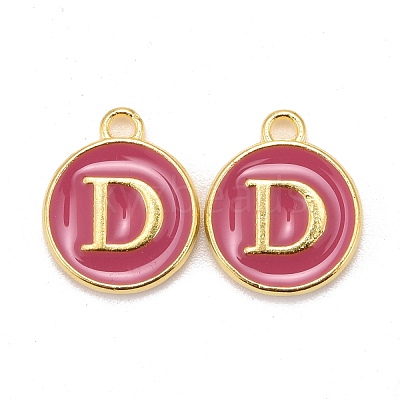 Golden Plated Alloy Enamel Charms X-ENAM-S118-08D-1