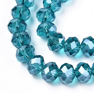 Electroplate Glass Beads Strands EGLA-A034-T8mm-A33-1
