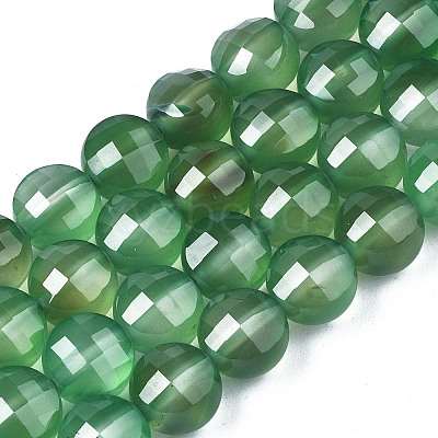 Natural Green Onyx Agate Beads Strands X-G-N326-100A-09-1