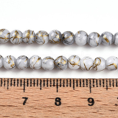 Baking Paint Glass Beads Strands DGLA-N003-4mm-B01-1
