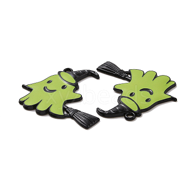 Halloween Theme Rack Plating Alloy Enamel Pendants PALLOY-O109-49EB-1