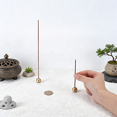 Brass Incense Burner Holder AJEW-WH0077-233C-1
