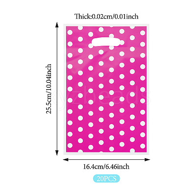 Polka Dot PET Plastic Packing Bags with Die Cut Hole Handle ABAG-TADJ0002-001E-1