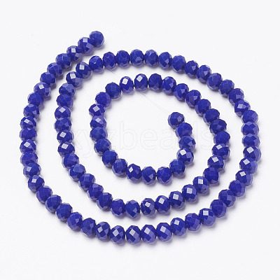 Opaque Solid Color Glass Beads Strands X-EGLA-A034-P10mm-D07-1