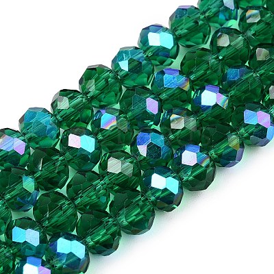Electroplate Glass Beads Strands EGLA-A044-T6mm-L18-1