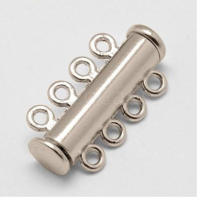 Alloy Magnetic Slide Lock Clasps PALLOY-P103-03-1